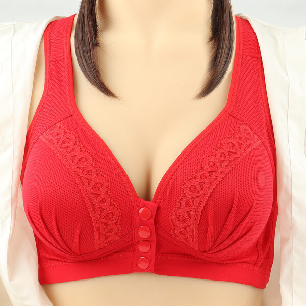 Bras For Women Front Closure Button Bra Wireless Bralette Push Up Brassiere Bra Tube Top Vest Underwear - Image 4