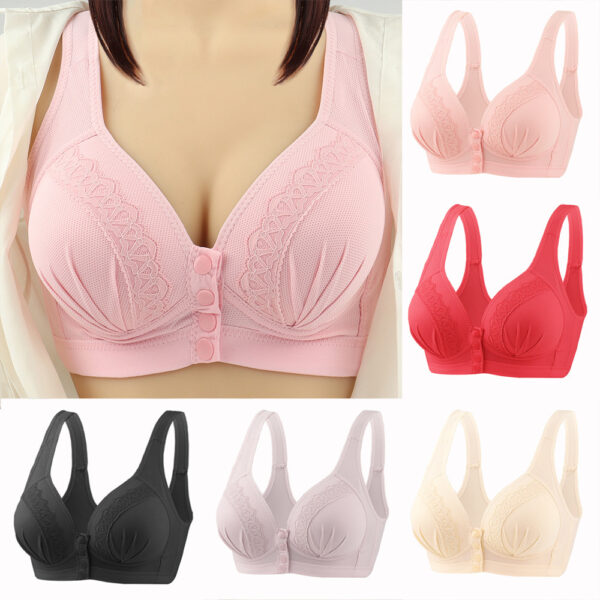 Bras For Women Front Closure Button Bra Wireless Bralette Push Up Brassiere Bra Tube Top Vest Underwear - Image 3